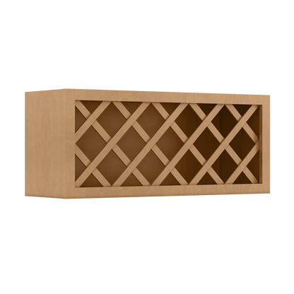 Wine Rack Kitchen Cabinet WR3615 Shaker Toffee LessCare 36 in. width 15 in. height 12 in. depth - Kitchen Cabinets