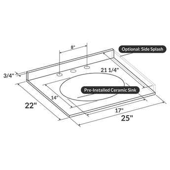 Burlywood 25x22 with Backsplash (8 in Spread)