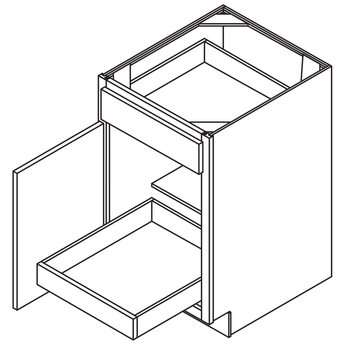 Rollout Cabinetry Drawer Upgrade for 15"W Cabinet