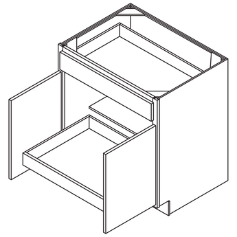 Rollout Cabinetry Drawer Upgrade for 24"W Cabinet