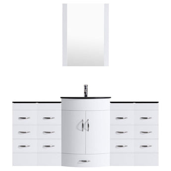 78 White Vanity Set - One 30 Sink Base, Four 12 Drawer Bases (LV5-C8-78-W)