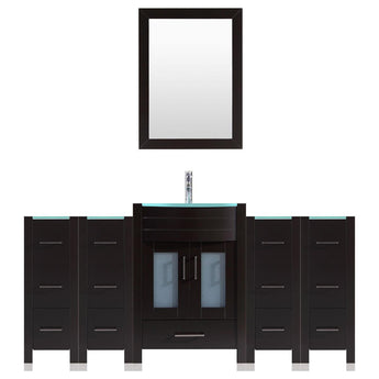 84 Black Vanity Set - One 36 Sink Base, Four 12 Drawer Bases (LV3-C9-84-B)