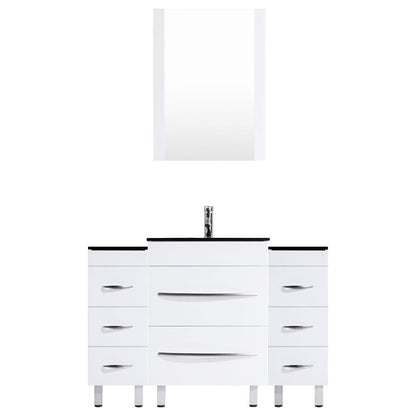60 White Vanity Set - One 36 Sink Base, Two 12 Drawer Bases (LV4-C6-60-W)