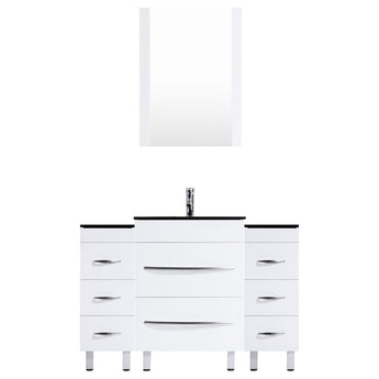 60 White Vanity Set - One 36 Sink Base, Two 12 Drawer Bases (LV4-C6-60-W)