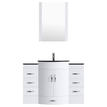 54 White Vanity Set - One 30 Sink Base, Two 12 Drawer Bases (LV5-C5-54-W)