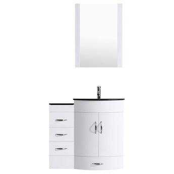 42 White Vanity Set - One 30 Sink Base, One 12 Drawer Base (LV5-C2-42-W)