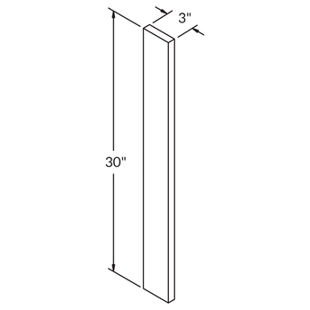 Straight Filler F330 Colonial Gray LessCare 3 in. width 30 in. height