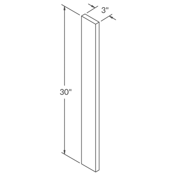 Straight Filler F330 Newport LessCare 3 in. width 30 in. height