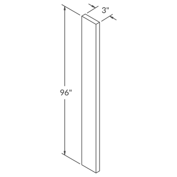 Straight Filler F396 Newport LessCare 3 in. width 96 in. height