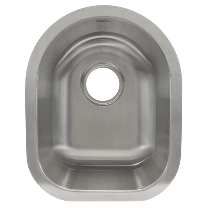 14 in Undermount Stainless Steel Single Bowl Bar or Prep Kitchen Sink with Rounded Edge L104