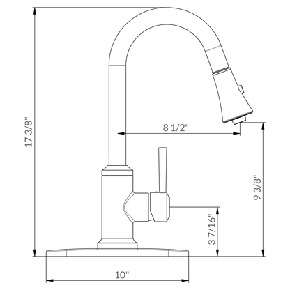 Pull Out Kitchen Faucet LK11B Brushed Nickel Finish