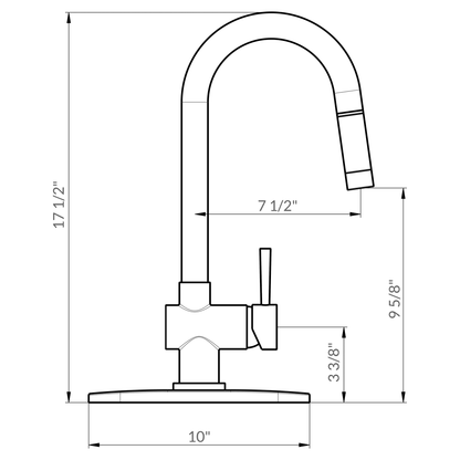 Pull Out Kitchen Faucet LK13B Brushed Nickel Finish