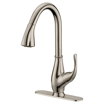 Pull Down Kitchen Faucet LK7B Deck-Plate Brushed Nickel