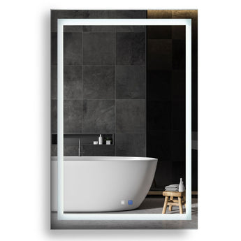 23 W x 32 H Super White Front LED Frameless Mirror with Defogger