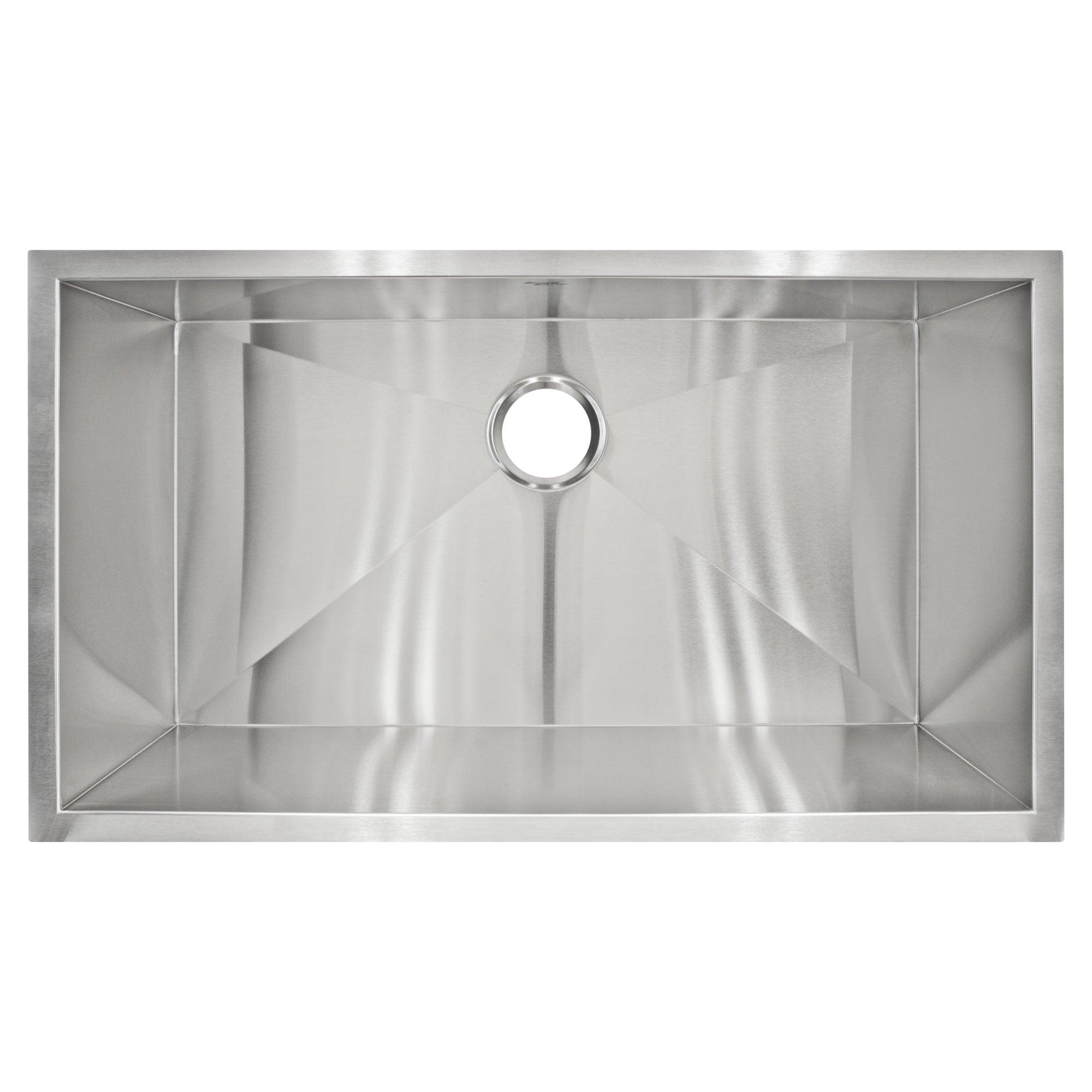 Zero-Radius Undermount Stainless Steel Single Basin Kitchen Sink LP2