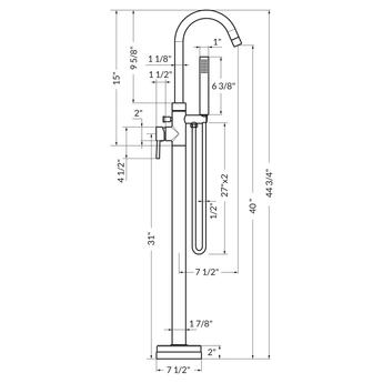 Freestanding Bathtub Faucet LS5C Chrome