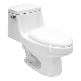 Single Flush Elongated One Piece Ceramic LT2 Toilet.