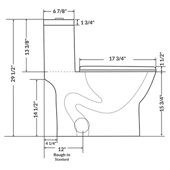 Single Flush One Piece Modern LT6 Toilet.