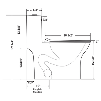 Single Flush One Piece Modern LT7 Toilet.