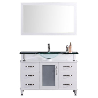 Vanity Cabinet White Modern 47.25"W LV1-48W