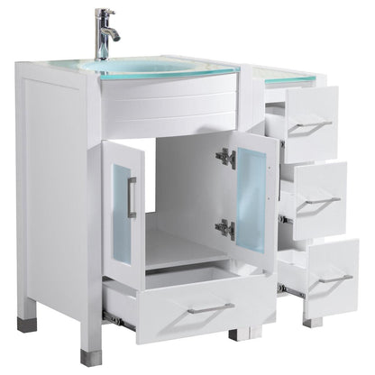 48 White Vanity Set - Two 24 Sink Bases (LV3-C10-48-W)