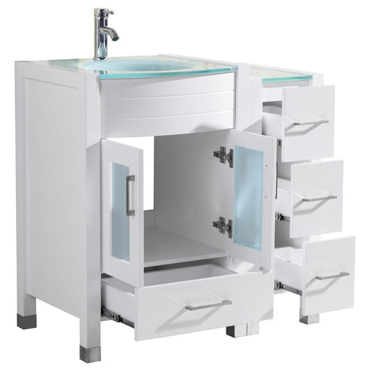 48 White Vanity Set - Two 24 Sink Bases (LV3-C10-48-W)