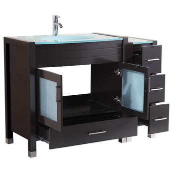 60 Black Vanity Set - One 36 Sink Base, Two 12 Drawer Bases (LV3-C6-60-B)