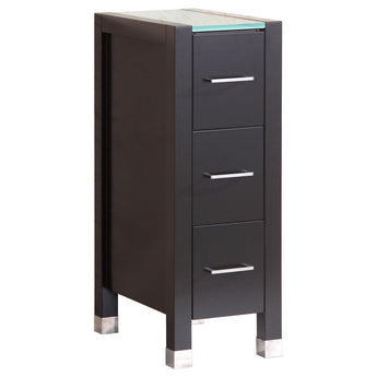 Style 3 - 12"W Black Vanity Drawer Base Cabinet (LV3-DB12B)