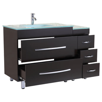 60 Black Vanity Set - One 36 Sink Base, Two 12 Drawer Bases (LV4-C6-60-B)