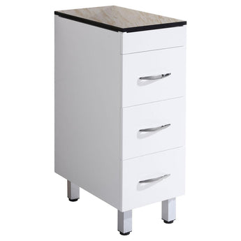 Style 4 - 12"W White Vanity Drawer Base Cabinet (LV4-DB12W)