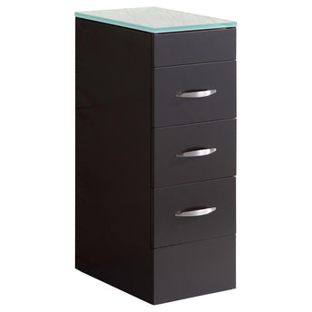 Style 5 - 12"W Black Vanity Drawer Base Cabinet (LV5-DB12B)