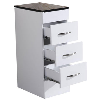 Style 5 - 12"W White Vanity Drawer Base Cabinet (LV5-DB12W)