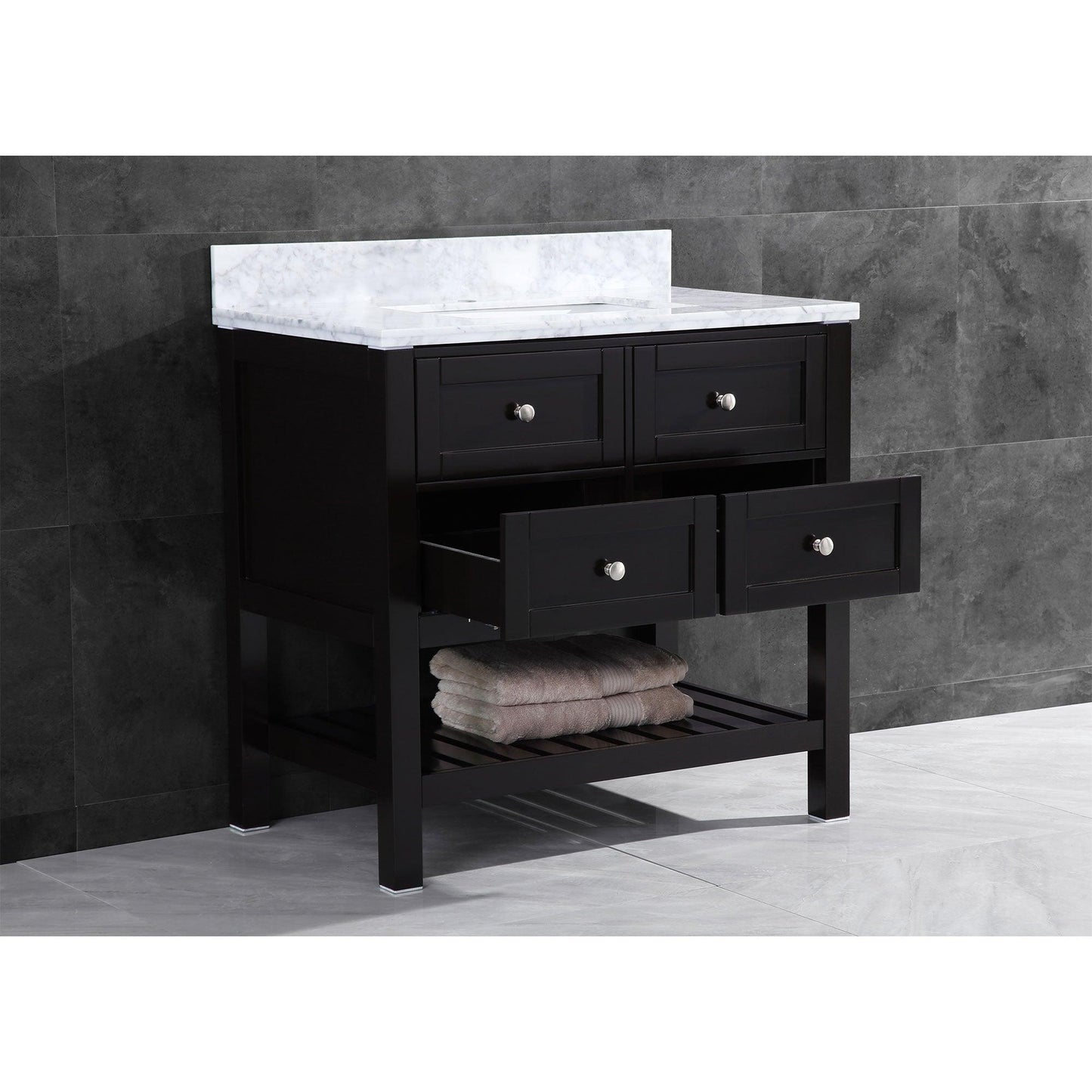 Vanity Cabinet Set Espresso 29.5"W LV6-30B
