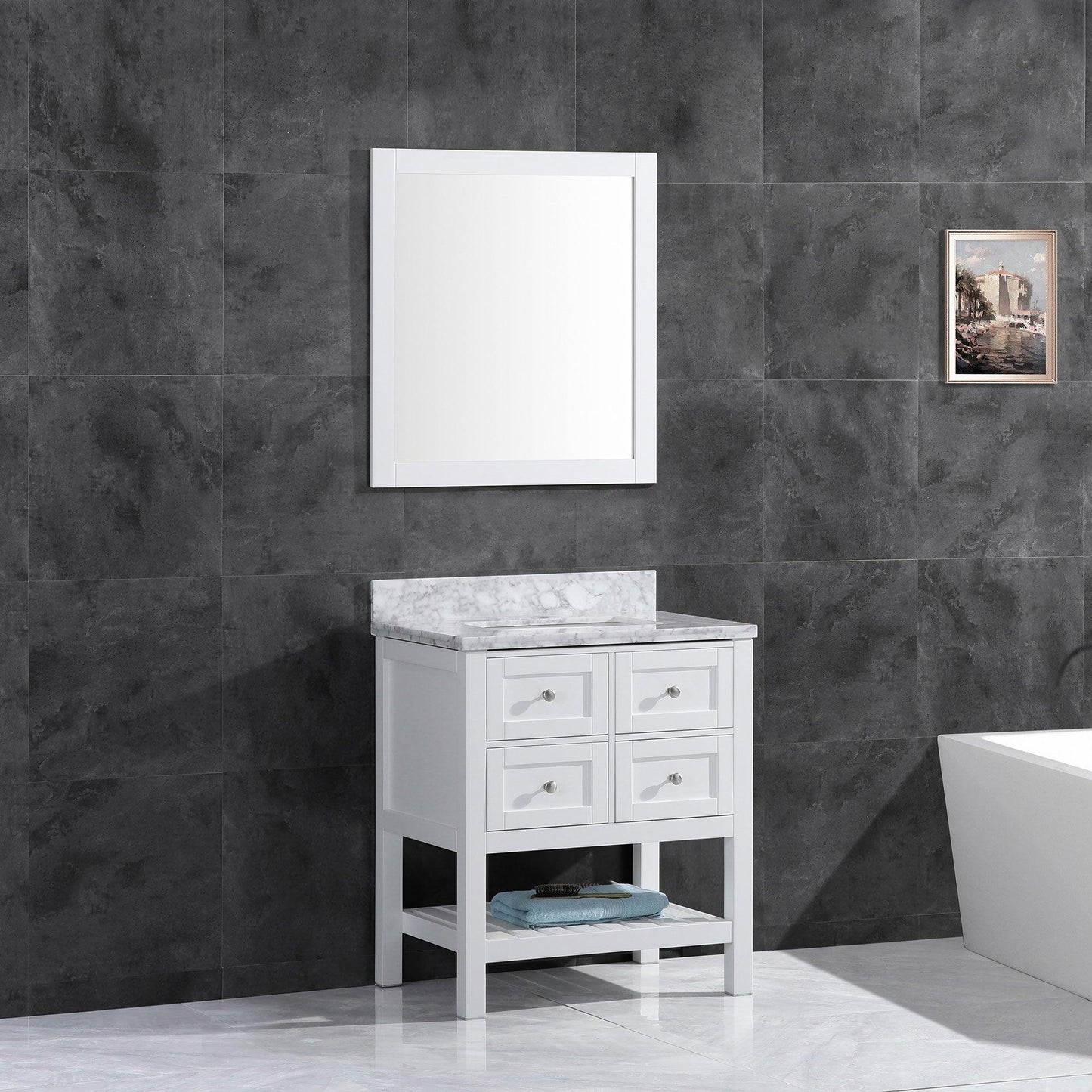 Vanity Cabinet Set White 35.5"W LV6-36W