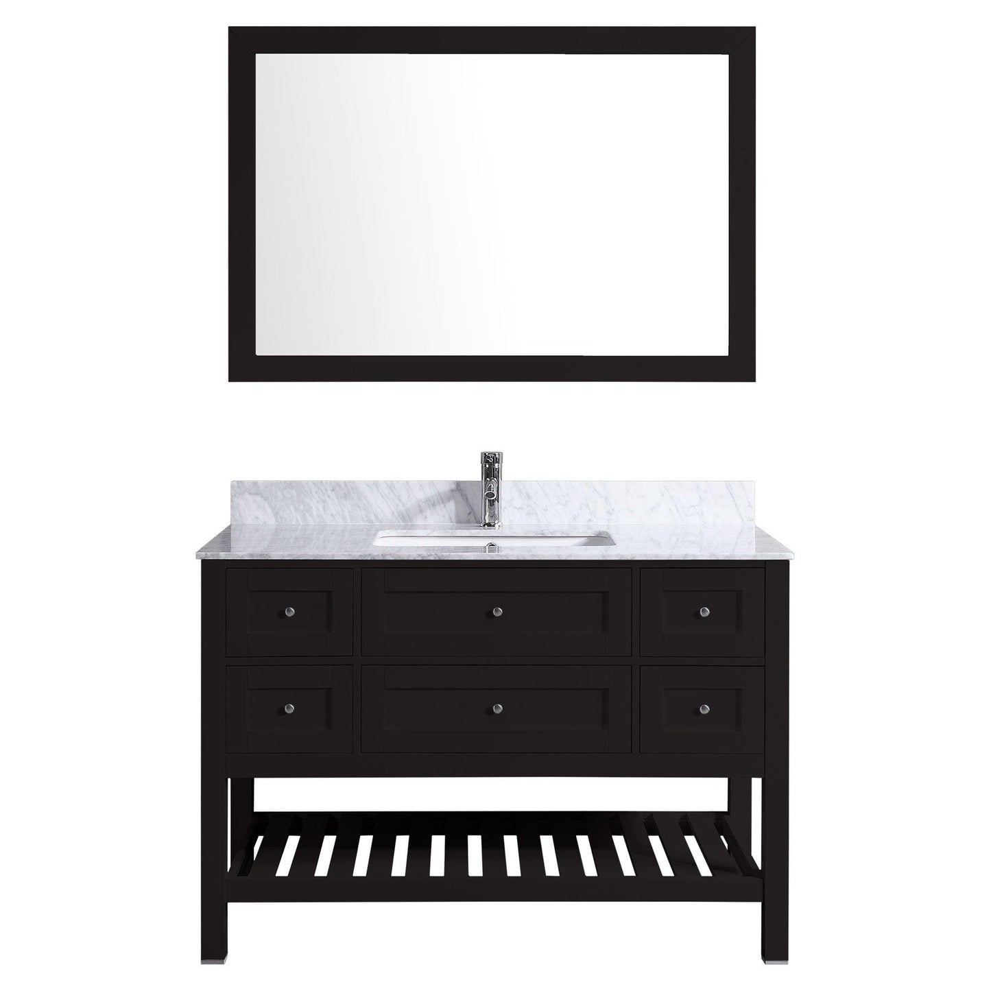 Vanity Cabinet Set Espresso 41.375"W LV6-42B