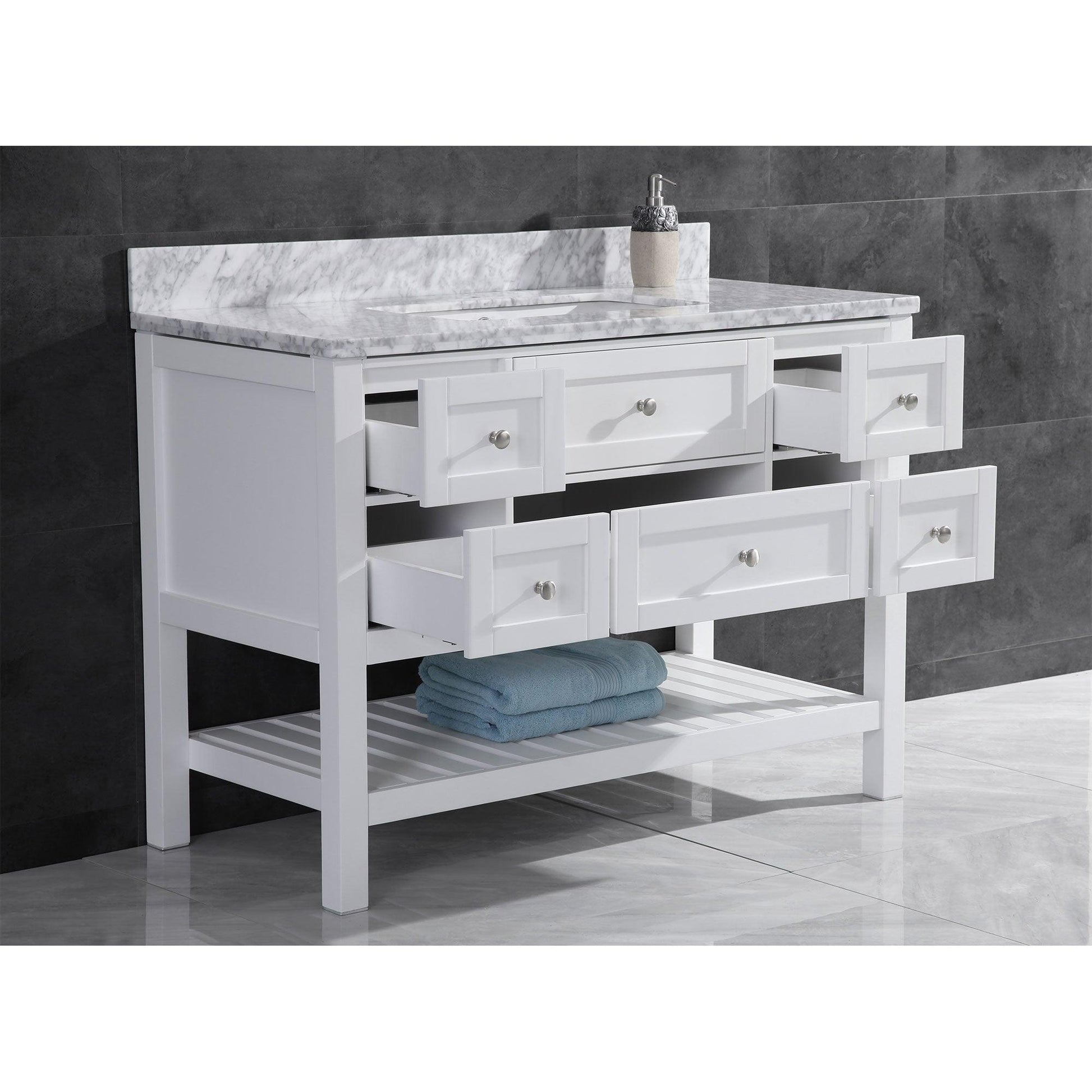 Vanity Cabinet Set White 47.5"W LV6-48W