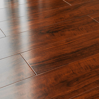 12mm Laminate Flooring LessCare Mahogany High Glossy Finish