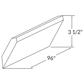 Crown Molding MCROWN-S Newport LessCare 3.5 in. height 96 in. depth