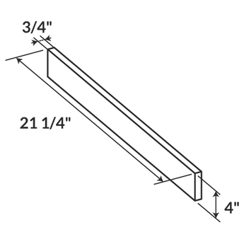 Calacatta Quartz Side Splash 21 1/4” x 4” PICKUP ONLY