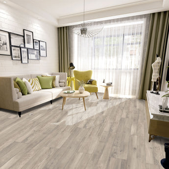 12mm Laminate Flooring LessCare Stony Gray Smooth Finish