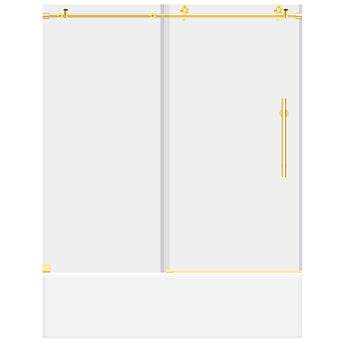 56-60 W x 62 H  Sliding Bathtub Door ULTRA-C Gold