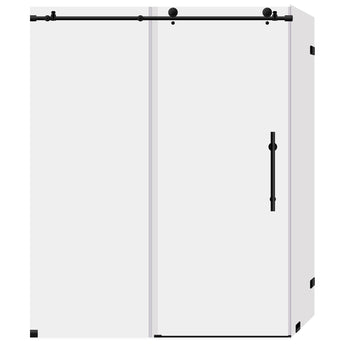 56-60 W x 76 H  x 36 D Sliding Shower Enclosure ULTRA-C Matte Black