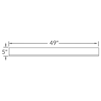 Straight Valance Molding V549ST Newport LessCare 5 in. height 49 in. depth